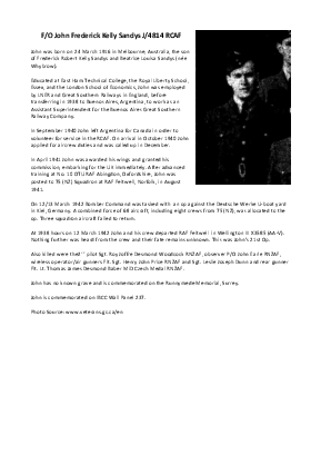 A preview of a PDF biography for Sandys, John Frederick Kelly
